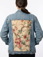 Load image into Gallery viewer, Reworked Denim Jacket - Velvet Faded Floral XL