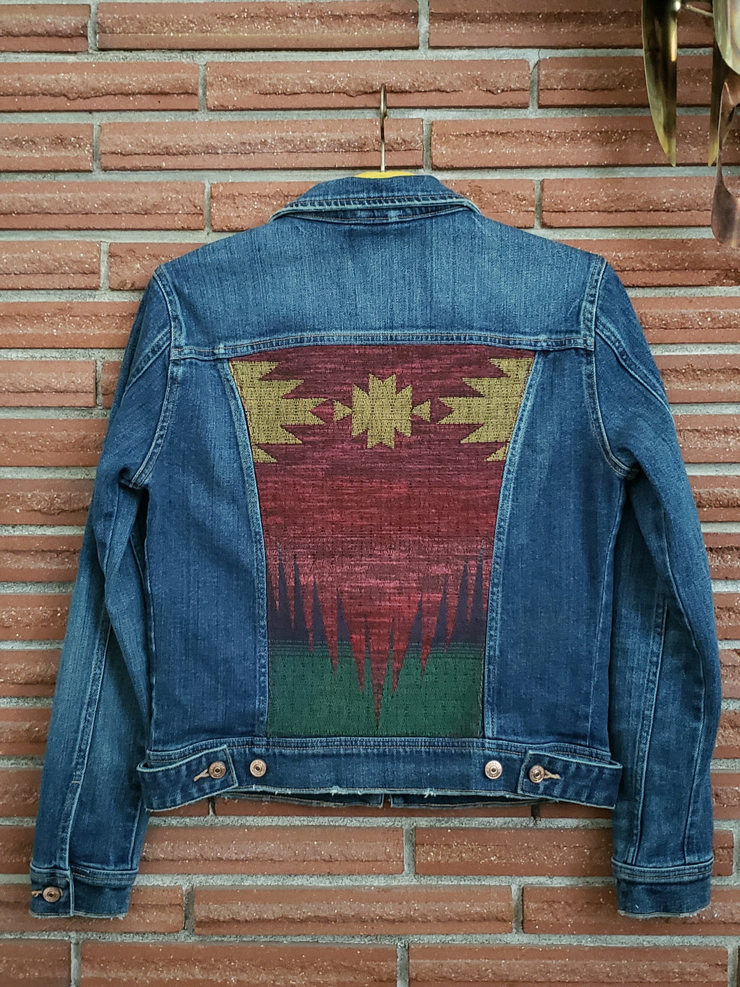 Reworked Denim Jacket - Aztec Sunset