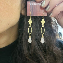 Load image into Gallery viewer, Iron Quartz Marquis Drop Earrings