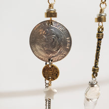 Load image into Gallery viewer, Asymmetric Crystal Quartz Charm Drop Earrings