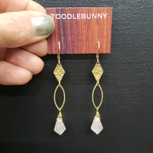 Load image into Gallery viewer, Iron Quartz Marquis Drop Earrings