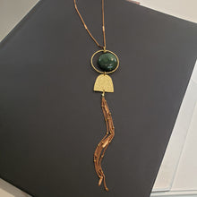 Load image into Gallery viewer, Domed Tassel - Green Ocean Jasper