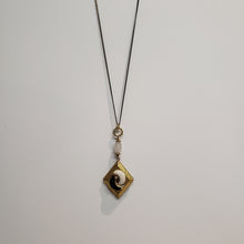 Load image into Gallery viewer, Vintage Diamond Locket Necklace - yinyang moon