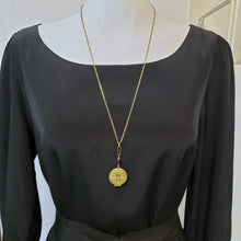 Load image into Gallery viewer, Round Filigree Locket - Amethyst