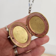 Load image into Gallery viewer, Large Vintage Oval Locket - Mixed Metals