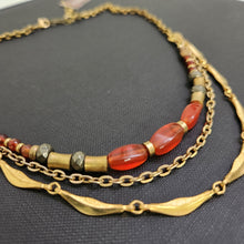 Load image into Gallery viewer, Trio Protection Collar - Carnelian, Pyrite