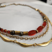 Load image into Gallery viewer, Trio Protection Collar - Carnelian, Pyrite