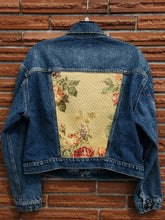 Load image into Gallery viewer, Reworked Denim Jacket - Geometric Floral M