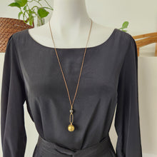Load image into Gallery viewer, Vintage Ball Locket Necklace - Pyrite