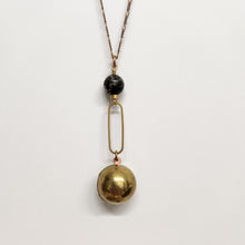 Load image into Gallery viewer, Vintage Ball Locket Necklace - Pyrite