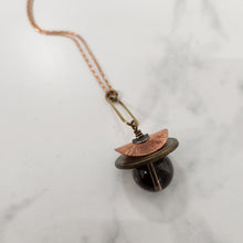 Load image into Gallery viewer, Saturna Sphere Pendant Necklace - Smoky Quartz