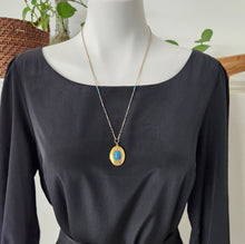 Load image into Gallery viewer, Small Vintage Oval Locket Necklace - Mixed Metals
