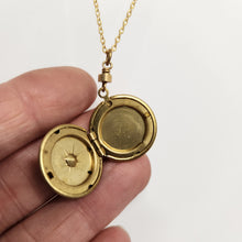Load image into Gallery viewer, Small Vintage Round Locket Necklace - Poppy