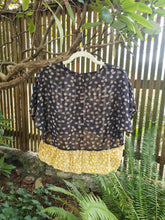 Load image into Gallery viewer, Boxy Peplum Top - Black Gold