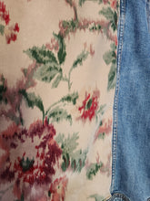 Load image into Gallery viewer, Reworked Denim Jacket - Velvet Faded Floral XL