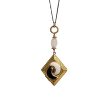 Load image into Gallery viewer, Vintage Diamond Locket Necklace - yinyang moon