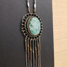 Load image into Gallery viewer, Bohemian Ocean Jasper Tassel Fringe Necklace