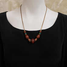 Load image into Gallery viewer, Coco Boho Vintage Lucite Brass Necklace