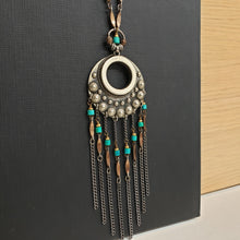 Load image into Gallery viewer, Bohemian Turquoise Tassel Fringe Necklace