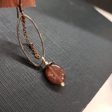 Load image into Gallery viewer, Asymmetric Smooth Sunstone Drop Earrings