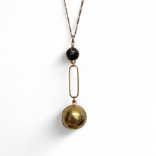 Load image into Gallery viewer, Vintage Ball Locket Necklace - Pyrite