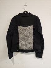 Load image into Gallery viewer, Reworked Denim Jacket - Aztec Diamond Print