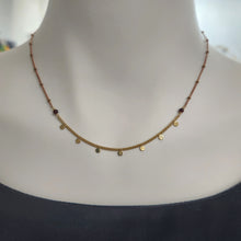 Load image into Gallery viewer, Seven Delicate Layer Necklace - Garnet