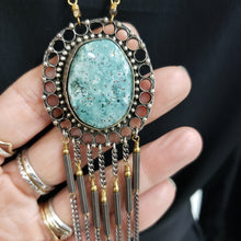 Load image into Gallery viewer, Bohemian Ocean Jasper Tassel Fringe Necklace