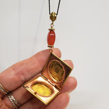 Load image into Gallery viewer, Vintage Diamond Locket - Carnelian