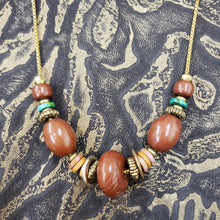 Load image into Gallery viewer, Coco Boho Vintage Lucite Brass Necklace
