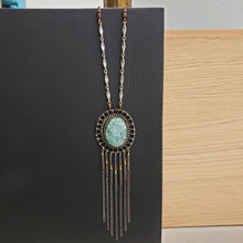 Load image into Gallery viewer, Bohemian Ocean Jasper Tassel Fringe Necklace