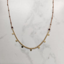 Load image into Gallery viewer, Seven Delicate Layer Necklace - Garnet