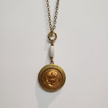 Load image into Gallery viewer, Vintage Round Locket Necklace - Anchor