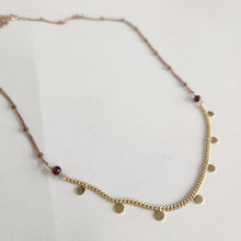 Load image into Gallery viewer, Seven Delicate Layer Necklace - Garnet