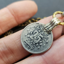 Load image into Gallery viewer, Kuchi Coin Multi Chain Layered Stone Bracelet - Sesame Kiwi Jasper