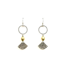 Load image into Gallery viewer, Aztec Brass Fans Earrings