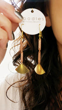 Load image into Gallery viewer, Triangle bar drop earrings