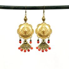 Load image into Gallery viewer, Southwestern Concho Fan Drop Earrings - more colors available