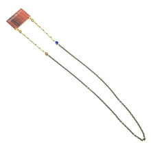 Load image into Gallery viewer, Glasses Chain Vintage brass bar chain Evil Eye - more colors available