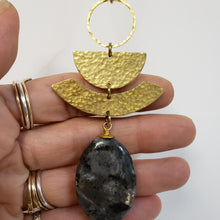 Load image into Gallery viewer, Rising Sun Necklace - Larvikite