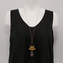 Load image into Gallery viewer, Rising Sun Necklace - Larvikite