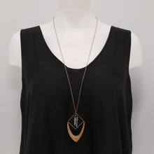 Load image into Gallery viewer, Crystal Quartz Point Chevron Necklace