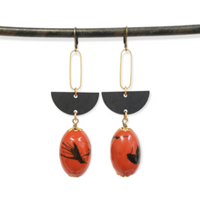 Load image into Gallery viewer, Geometric splash drop earrings