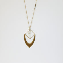 Load image into Gallery viewer, Crystal Quartz Point Chevron Necklace