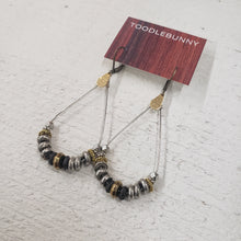 Load image into Gallery viewer, Heishi Teardrop Earrings - mixed metals