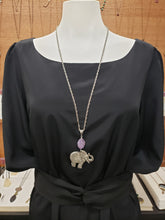 Load image into Gallery viewer, Amethyst Lucky Elephant Pendant Necklace