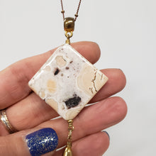 Load image into Gallery viewer, Peach Ocean Jasper Tassel Necklace