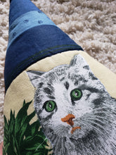 Load image into Gallery viewer, A Cat and His Plant PomPom Triangle Pillow