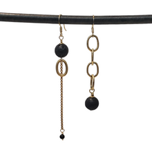Load image into Gallery viewer, Asymmetric Lava drop earrings
