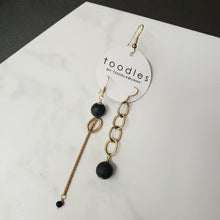 Load image into Gallery viewer, Asymmetric Lava drop earrings